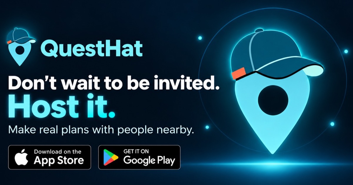 QuestHat — Don’t wait to be invited. Host it.